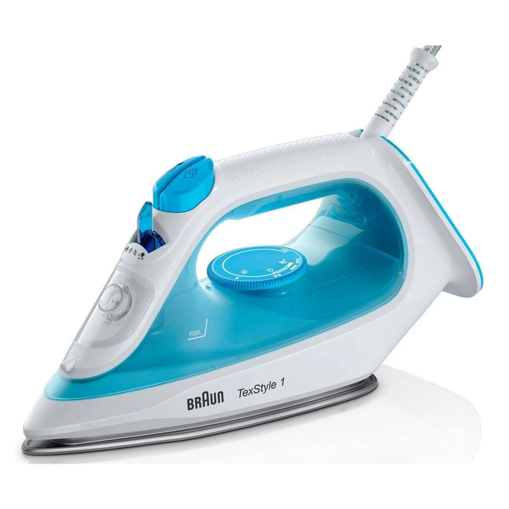 Braun Dampfbügeleisen TexStyle 1 SI 1050 BL, 2000 W, 120 g Dampfstoß