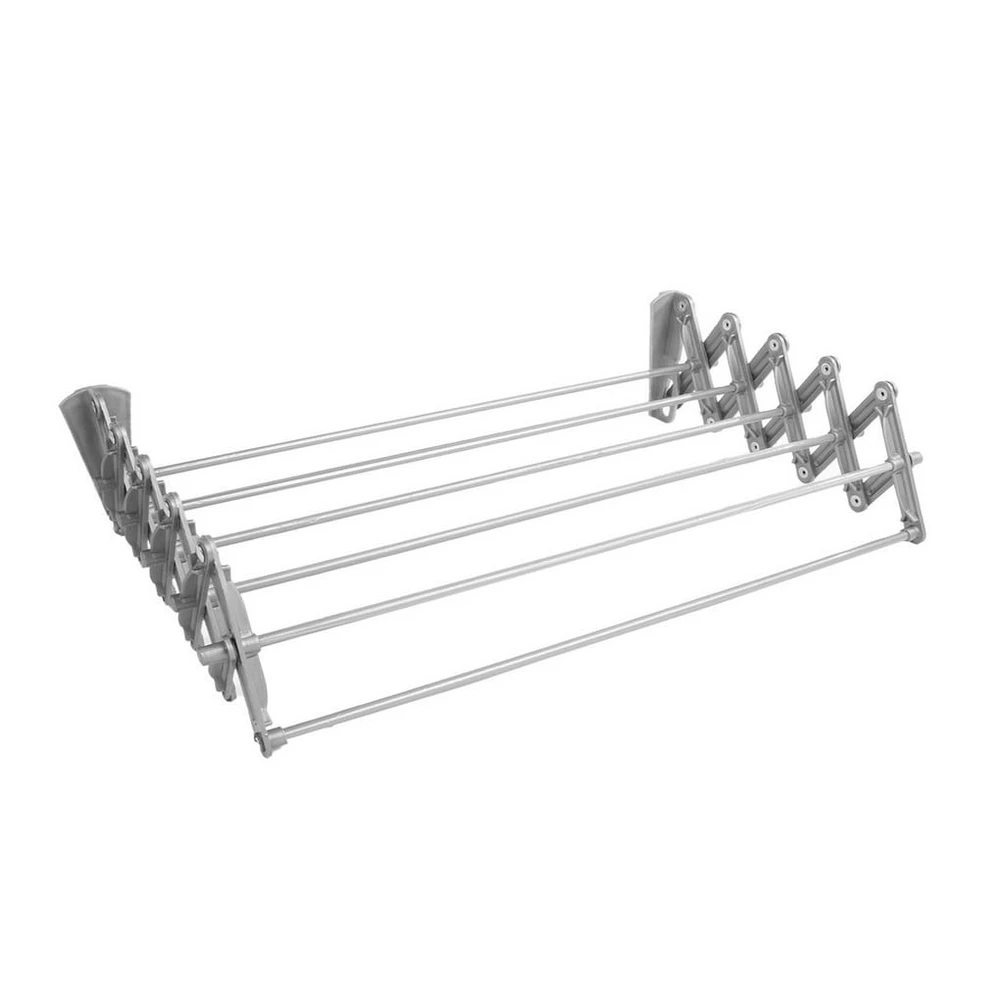 ABJ Wandwäschetrockner, 7 Stahlstäbe, faltbar, grau